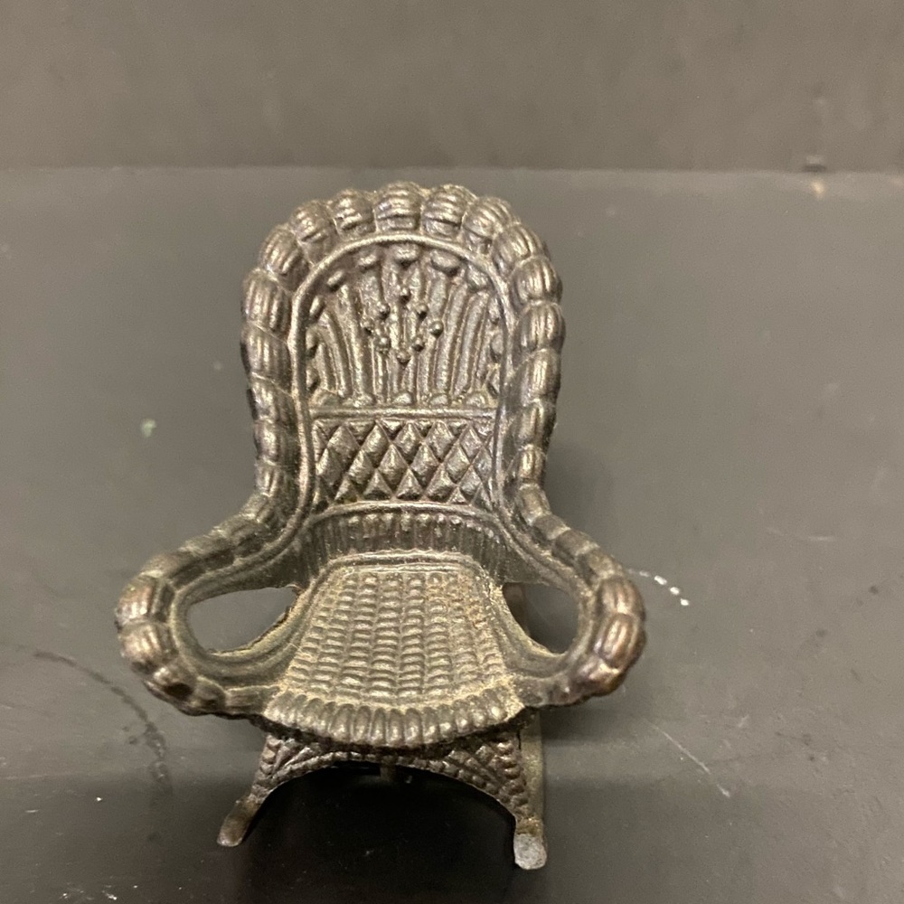 Case Metal Pencil Sharpener Wicker Rocking Chair Vintage Collection